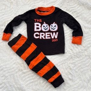 Childrens Place 0-3m Black and Orange Halloween Pajama Set